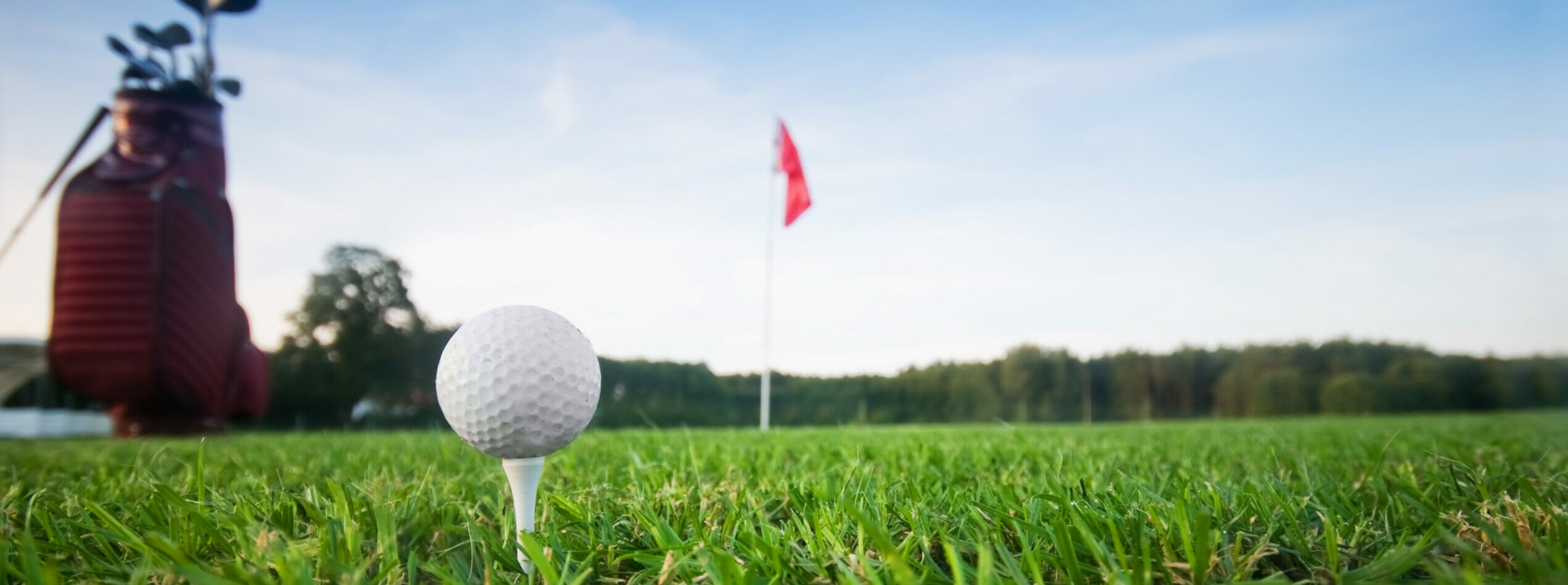 Golf gear on the golf field
